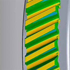3D scan result with CAD comparison