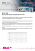 Application report Signal generator EPOS 360 - A laboratory for power quality
